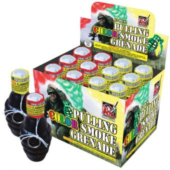 1 Granada humo de color ROJO