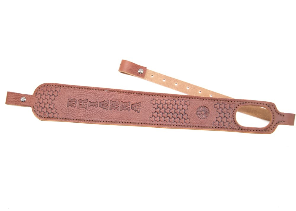 Custom leather rifle sling, Cobra hand tooled, Thumb hole design handmade in USA Ozark