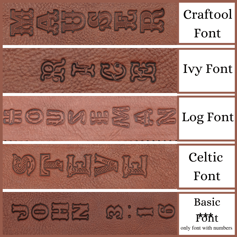 Fonts Available for Rifle Slings, Shotgun Slings and Guitar Straps