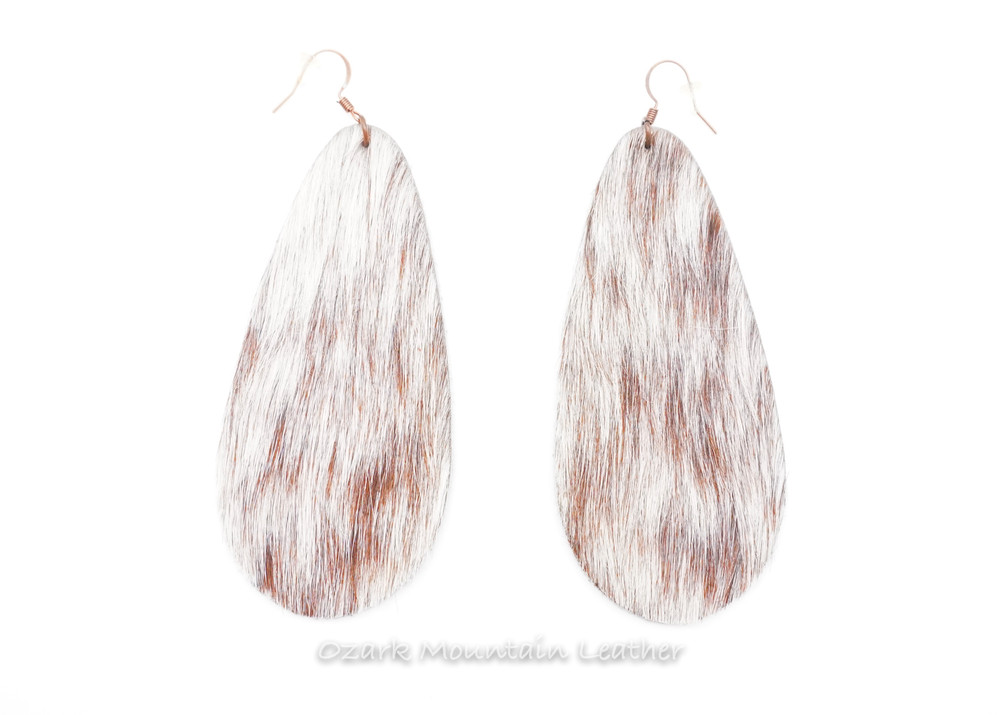Cowhide Hair On Earrings  (ready to ship)