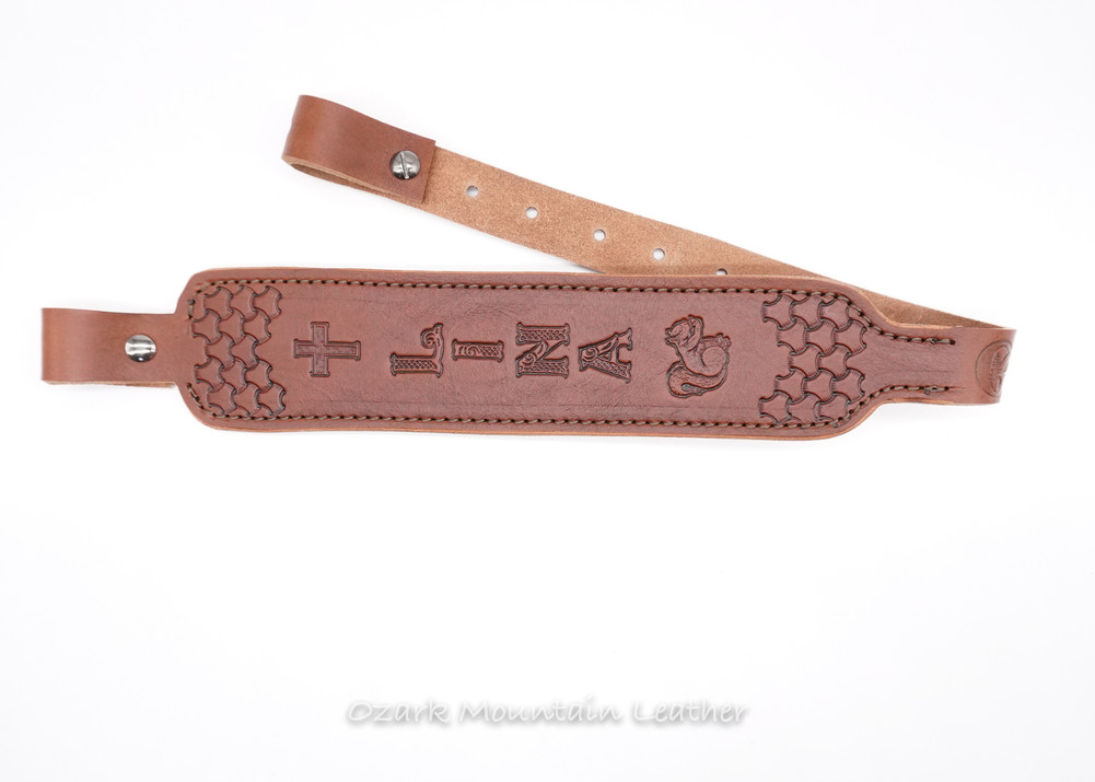 Custom Louis Vuitton rifle sling. - Oleo Leather Co.