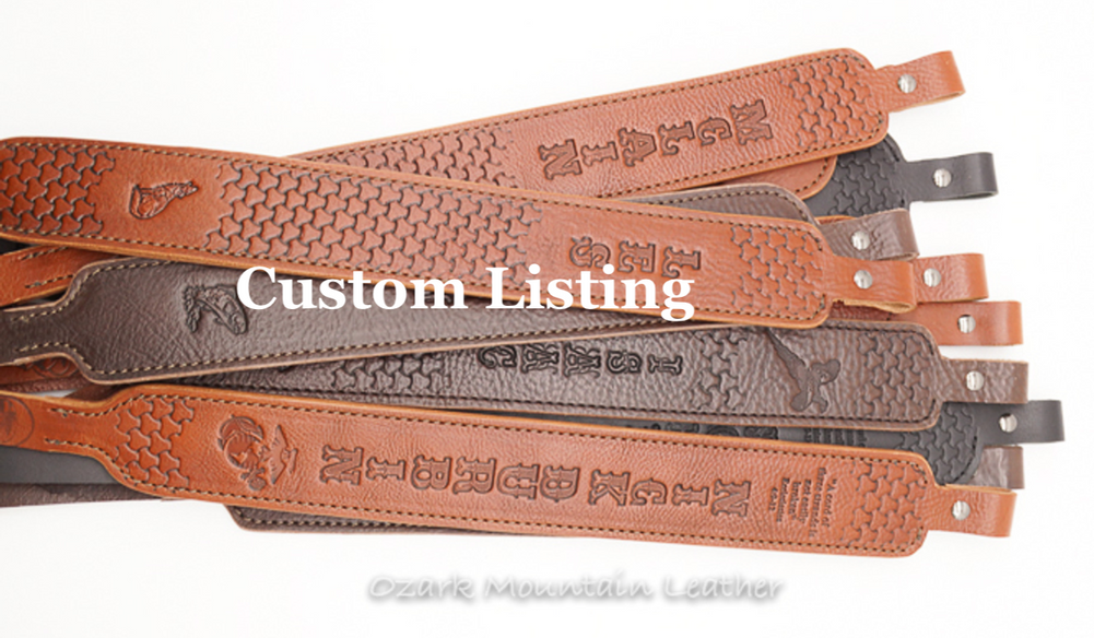 Custom leather rifle sling made to order.