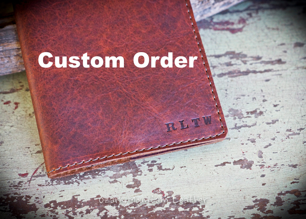Custom leather bible cover made from American Bison leather