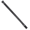 Black leather rifle sling extension with adjustable holes, rectangular ring and Chicago screw hardware, designed to add extra length to a compatible 1-inch rifle sling.