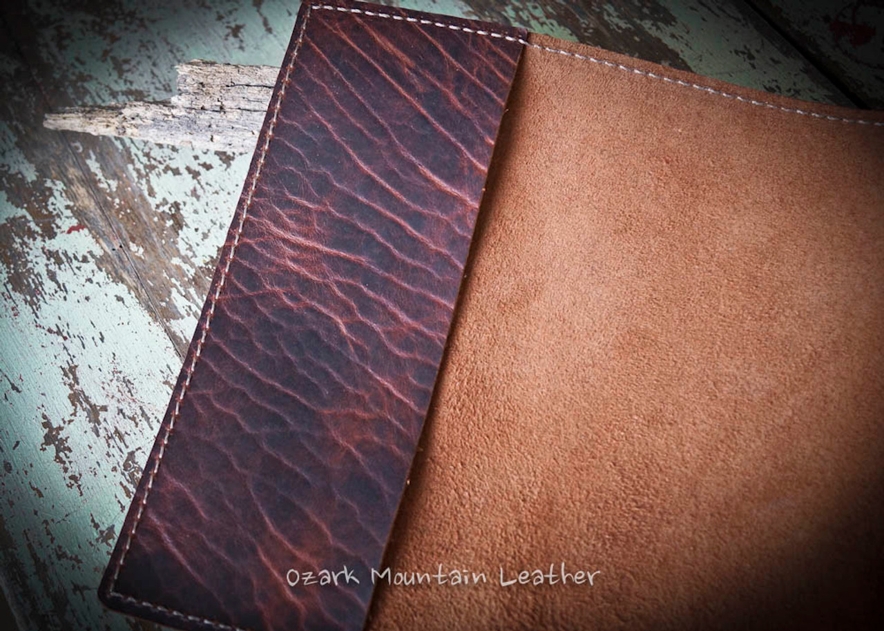 Hunter & Scribe Leather Book or Bible Cover for Men and Women - Handcrafted  Genuine Top Grain Buffalo Leather - Christian Gifts - Large Bible Cover 