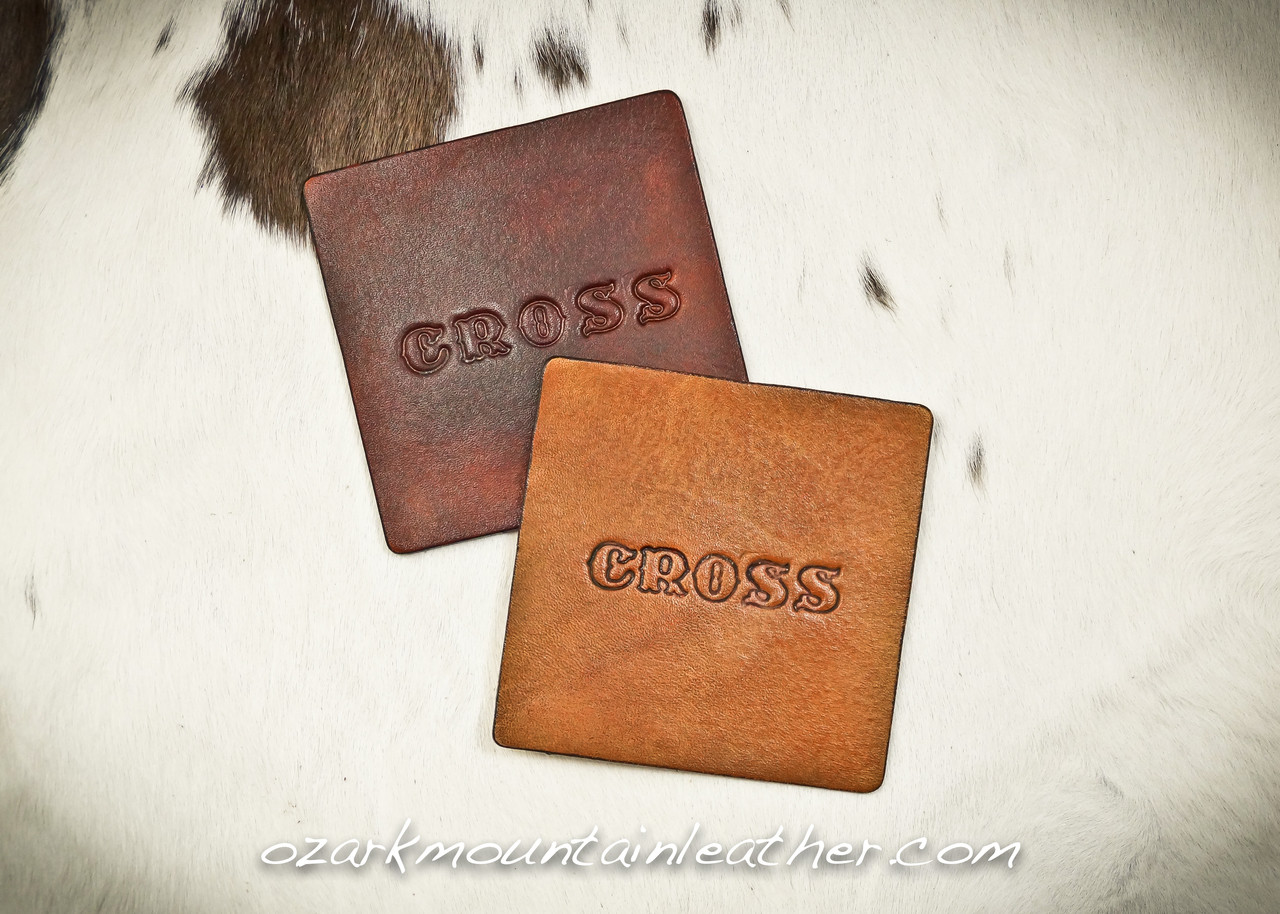 leather coaster set