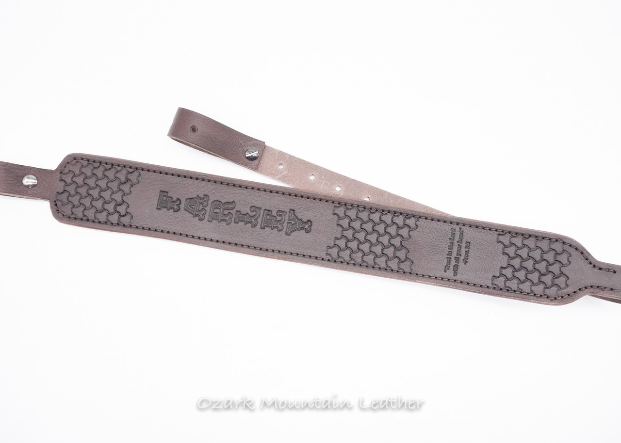 Custom leather rifle sling, Skinny style handmade in USA - Ozark Mountain  Leather