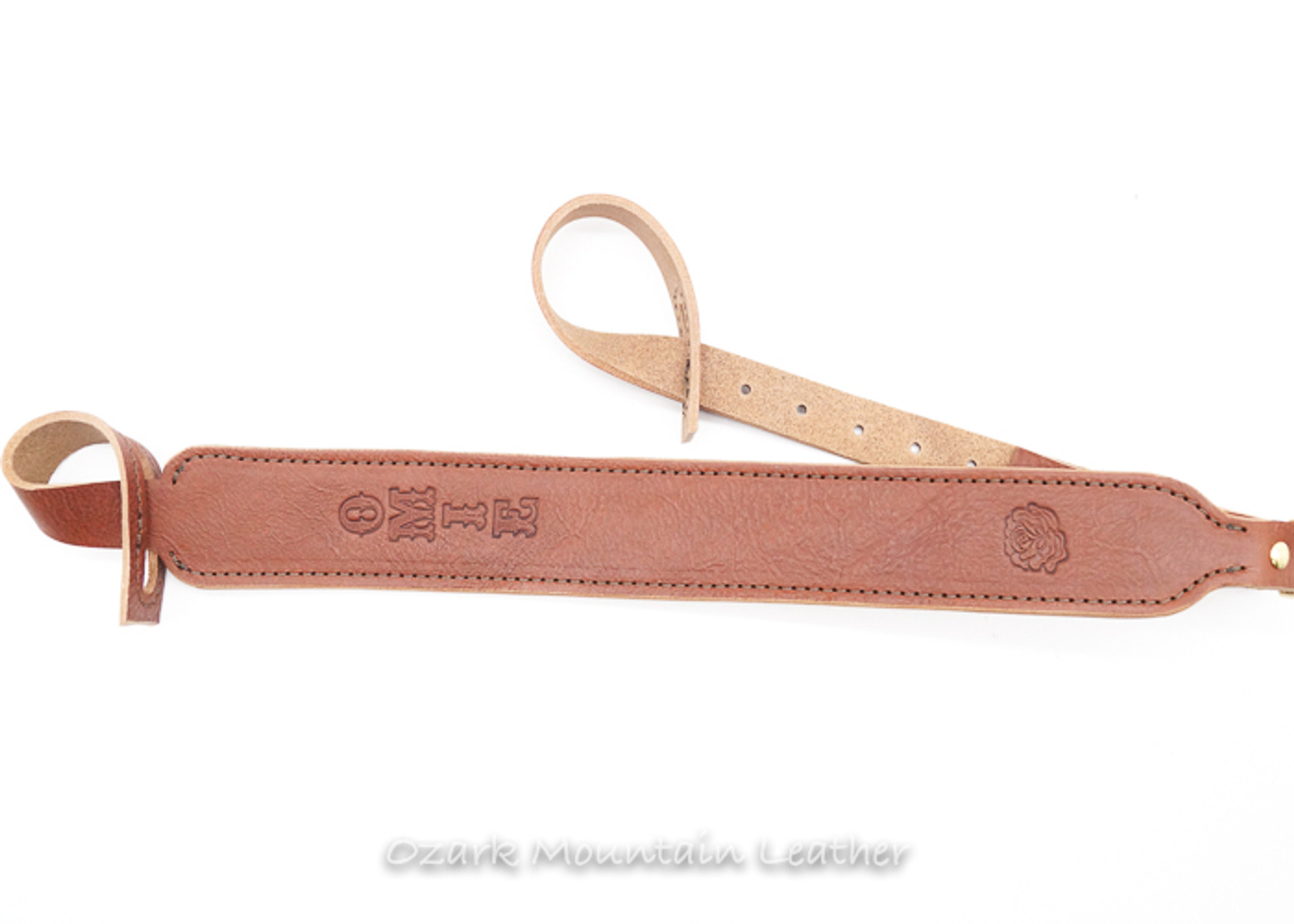 Custom leather Shotgun sling, for guns without swivels handmade in USA