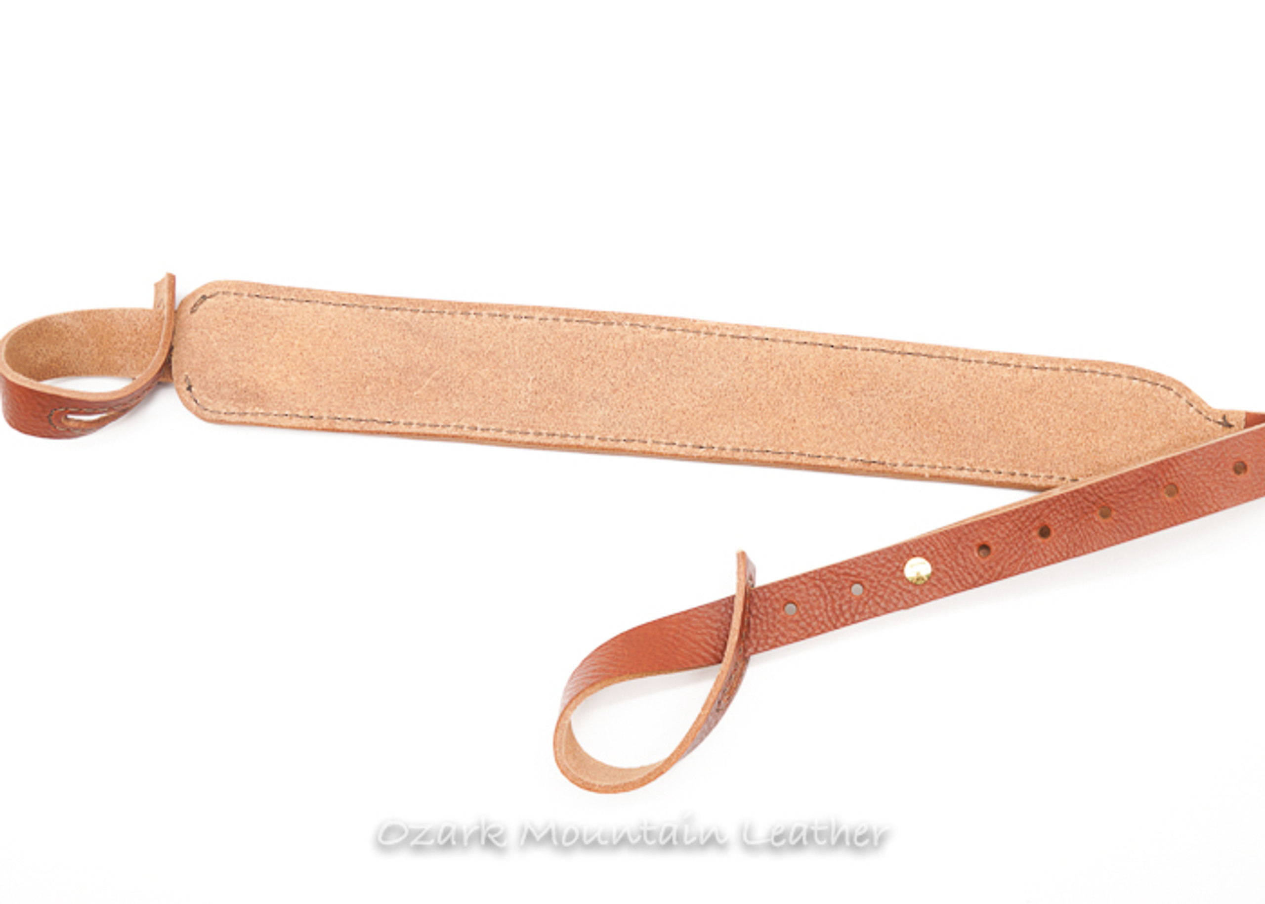 Custom leather Shotgun sling, for guns without swivels handmade in USA