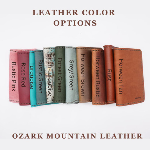 Custom leather Bible covers made to order.  Custom size and color.  Made to fit your Bible or book just for you. Personalized with name or initials. Green leather, blue leather, pink leather, many colors to choose from.