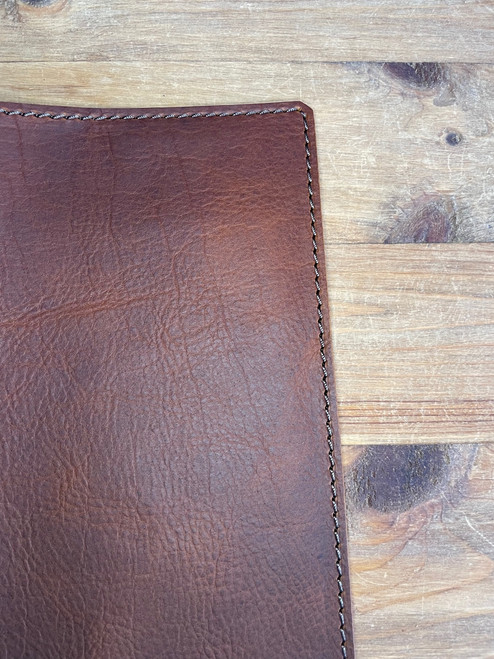 Bison leather coasters set of 4 custom made by Ozark Mountain Leather