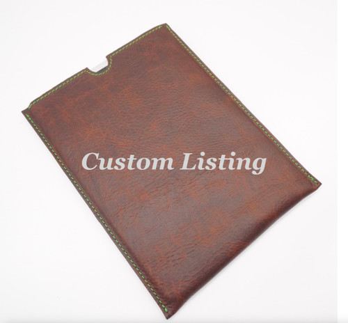Custom Leather iPad Sleeve for M.Scott