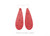 Red Ostrich style Leather Earrings (ready to ship)