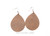 Brown Leather Earrings  teardrop (ready to ship)