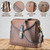 Conceal and carry bag in distressed bag made by Lady Conceal.  Full grain leather with a western laced detail.