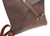Bison leather crossbody bag mad with skeleton key closure adjustable strap