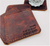 Bison leather coasters set of 4 custom made by Ozark Mountain Leather