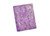 Custom Leather Bible cover or book cover. Personalized custom size. Leather embossed with birch pattern with purple and brass coloring. Laser engraved with name or initials