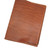 Brown leather Bible cover with personalized initials laser engraved, rustic handmade design by Ozark Mountain Leather