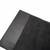 Open black bison leather Bible cover showing soft suede interior, black leather flaps, and handcrafted construction.