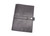 Black bison leather Bible cover with snap closure and black stitching, handmade in the USA and custom made to fit your Bible or book.
