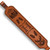 Personalized father and child laser engraved Cobra rifle sling in Austin Brown Hermann Oak leather with family initial and deer design