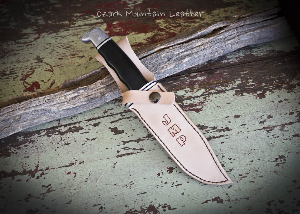 The Trapper Pocket Knife Sheath - Ozark Mountain Leather Works