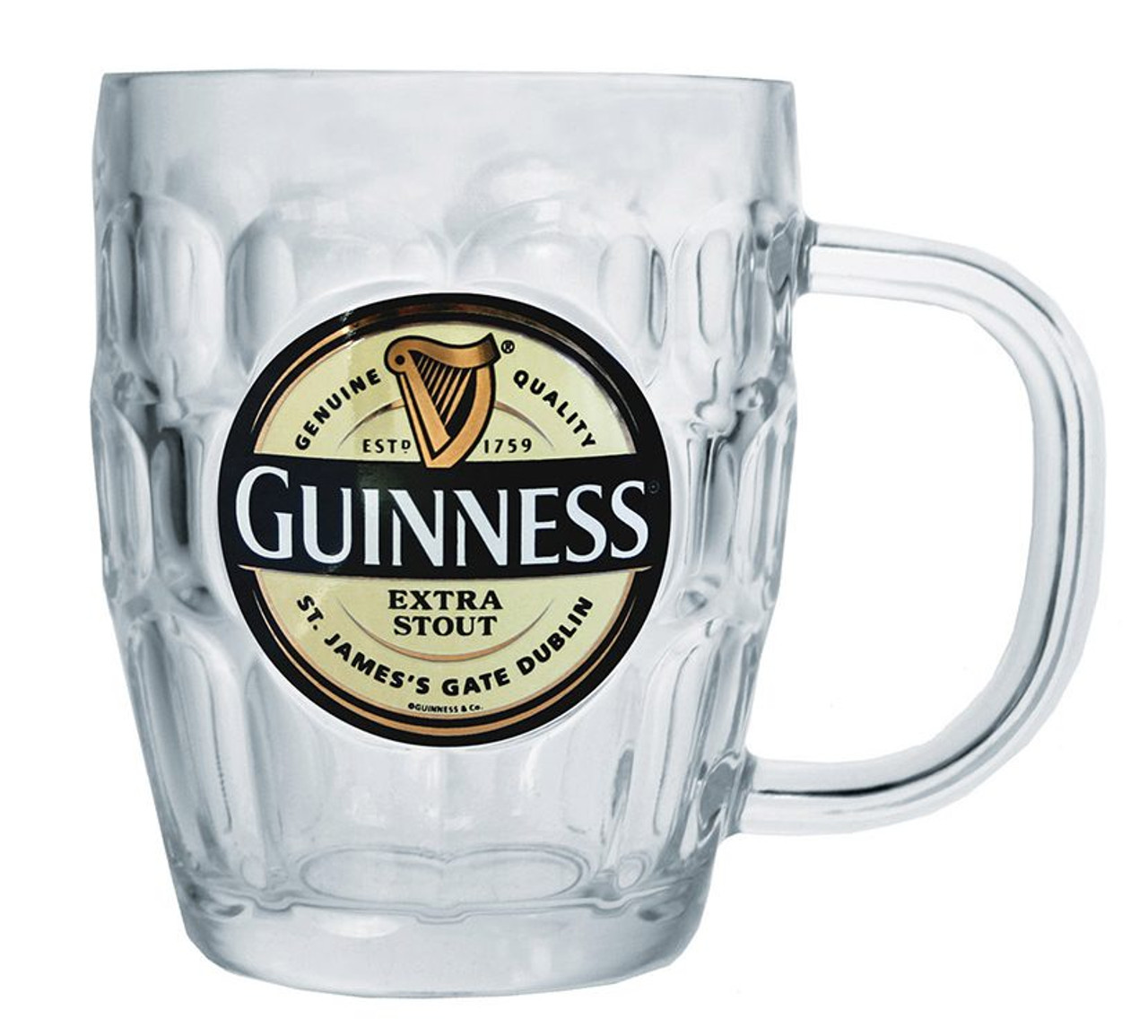 Glass: Guinness Logo Tankard, Green - Celtic Heritage