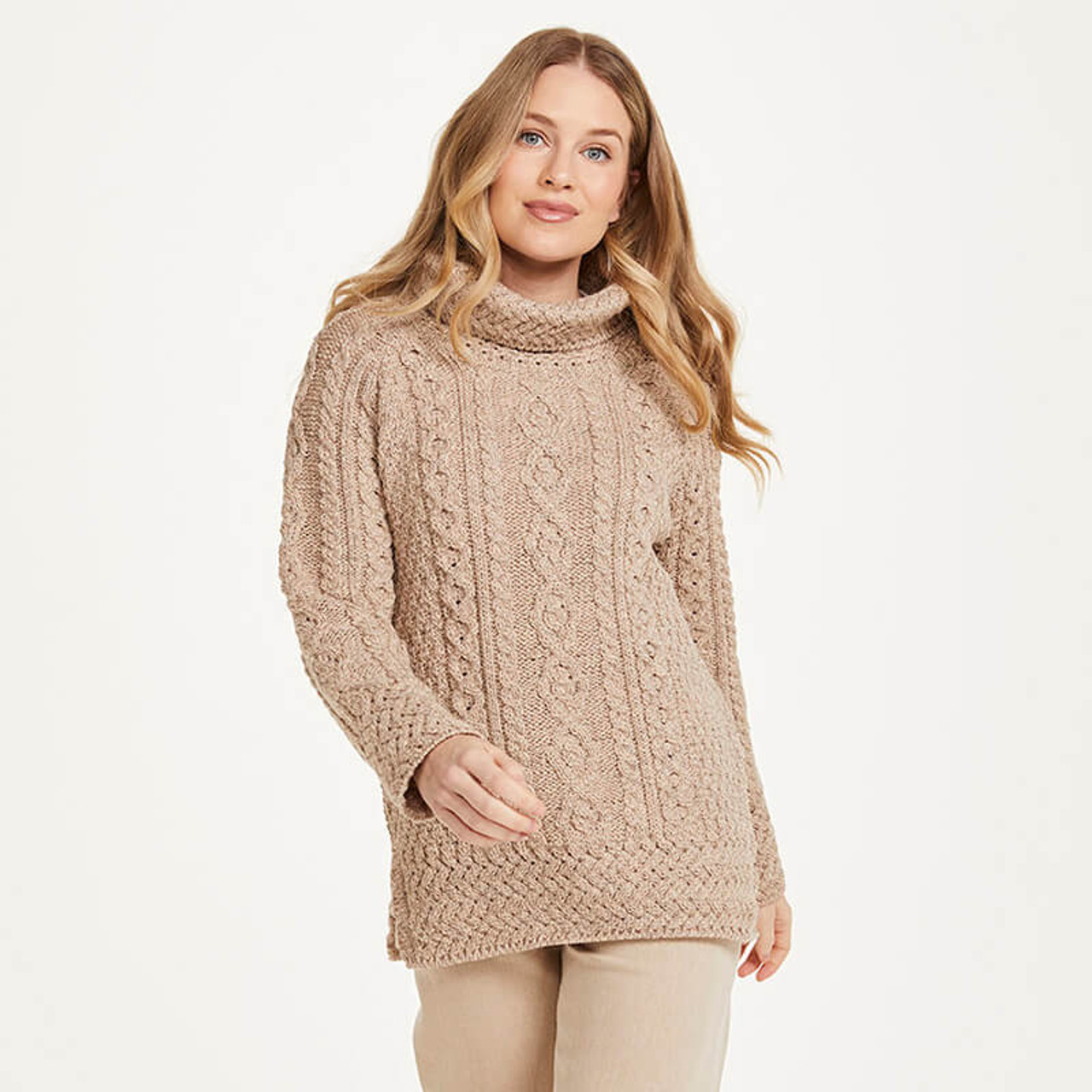 Liska fine-knit roll-neck jumper - Neutrals