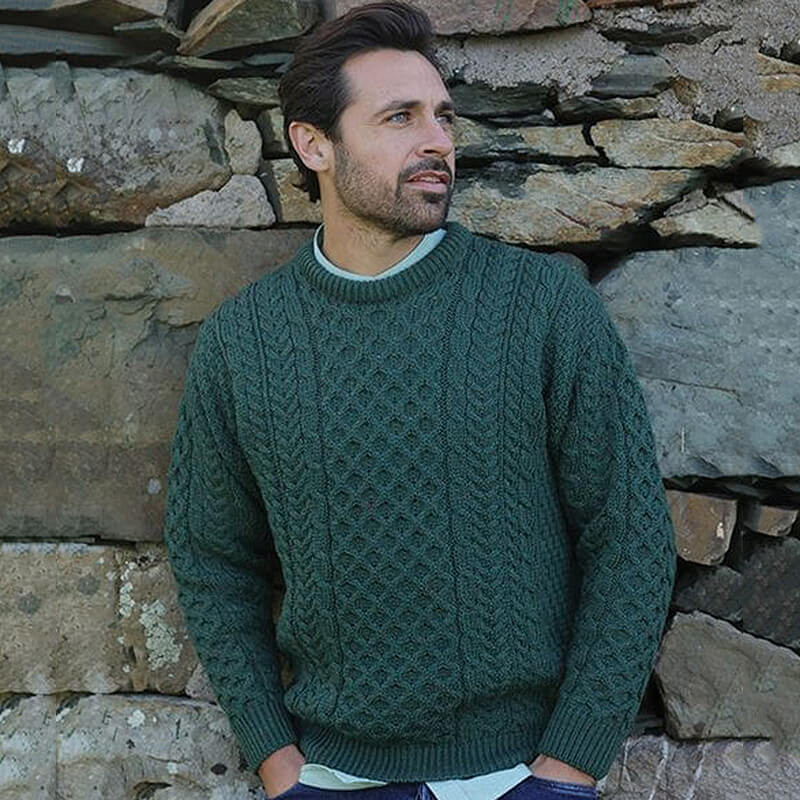 Merino Wool Zig Zag Sweater | ExclusivelyIrish.com