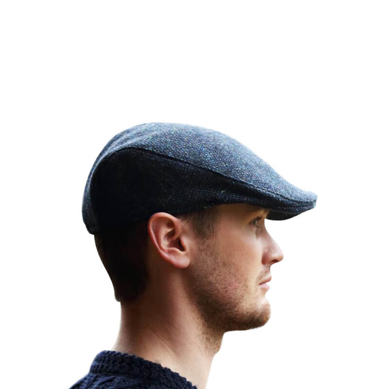 Donegal Touring Irish Cap Tweed Hat in Blue Salt and Pepper