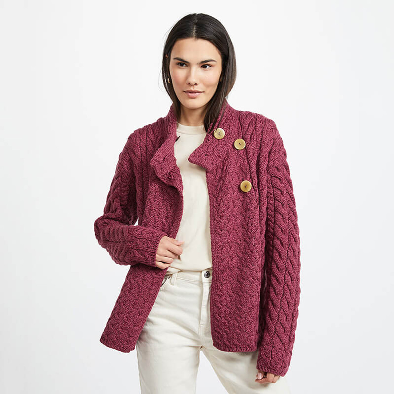 argue wool cable wide cardigan - tsm.ac.in