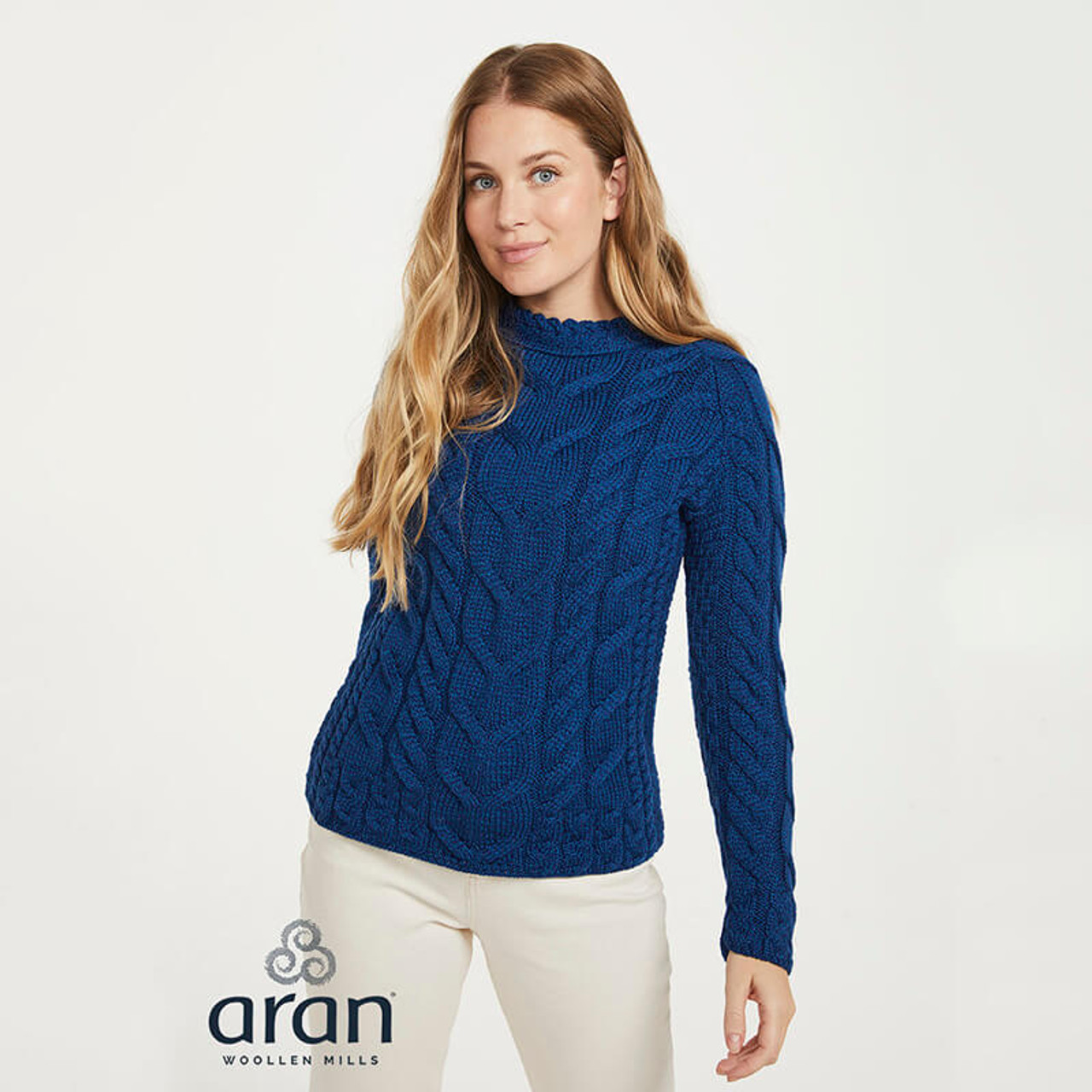 Ladies Aran Raglan Sweater