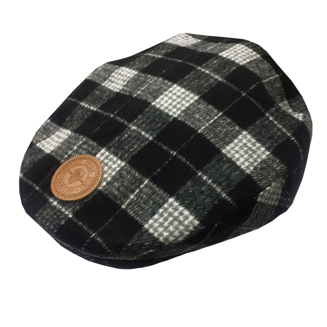 Official Grey Guinness Patch Tweed Flat Cap for Men | ExclusivelyIrish.com