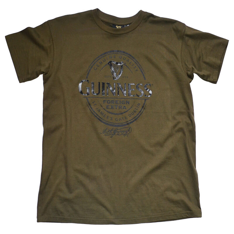 Guinness BLK Guin Harp R/N T Camiseta, Negro (Black Black), M Para Hombre