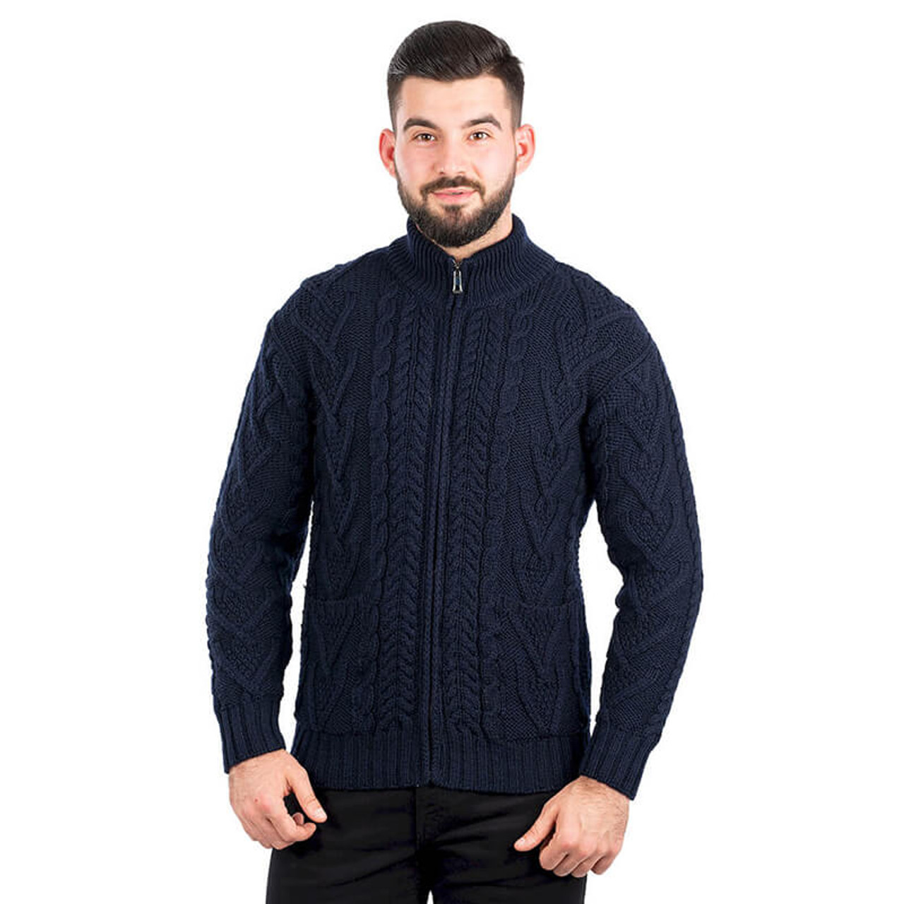 Mens zipper cardigans hotsell