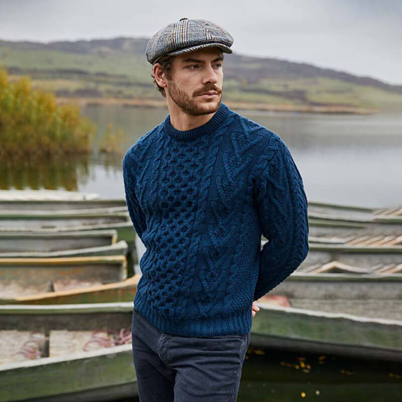 Mens Merino Aran Sweater