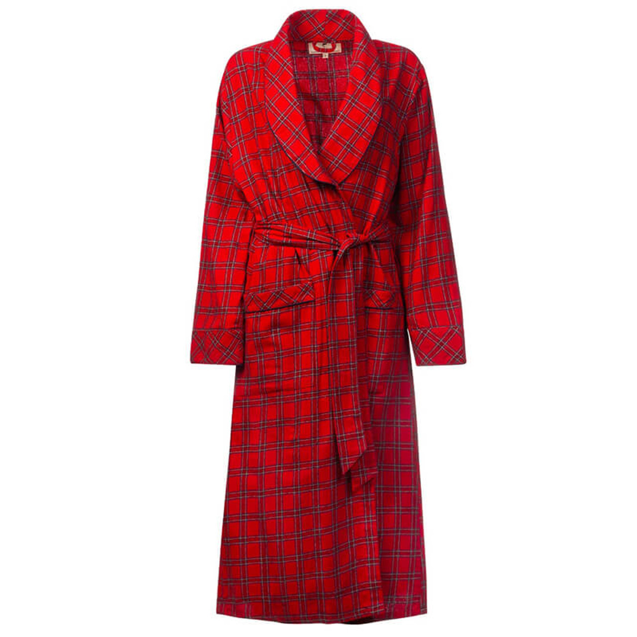 Scottish Robe Royal Stewart Tartan Plaid Cotton Night Robe | 100% Cotton