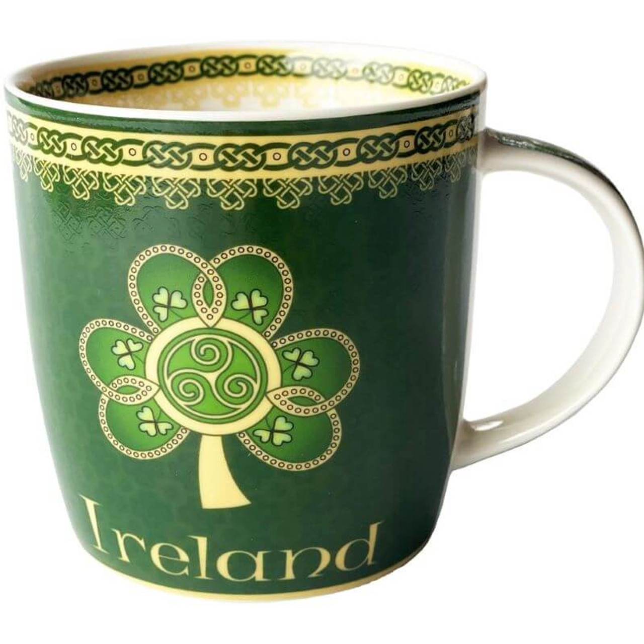 Ireland Enamel Irish Mug with Shamrocks