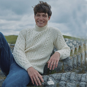 Men’s Turtleneck Aran Sweaters
