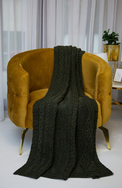 FT179 602 OS Irish Wool Blanket Lifestyle ShopAran.Com