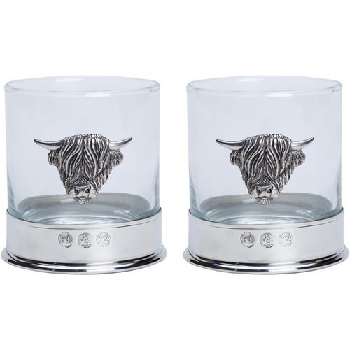 Engraved Highland Cow Whisky Glass – Set of 2 Shop online on ScottishWebstore.com