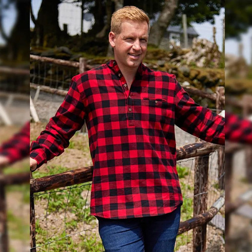LV-FCGFS-LV9 Men's Cotton Scottish Grandfather Shirt – Buffalo Tartan Scottishwebstore.com