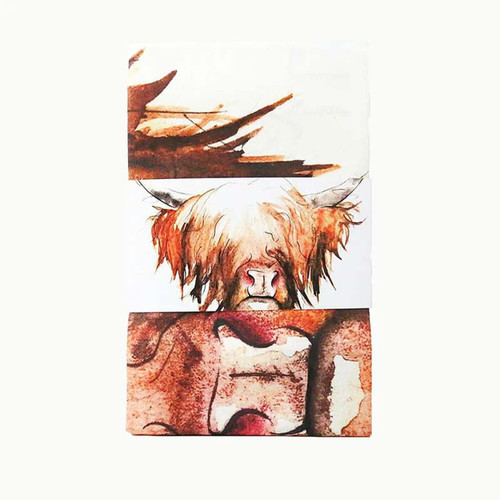 Shop Cotton Tea Towel with Highland Cow Design Online On Scottishwebstore.com