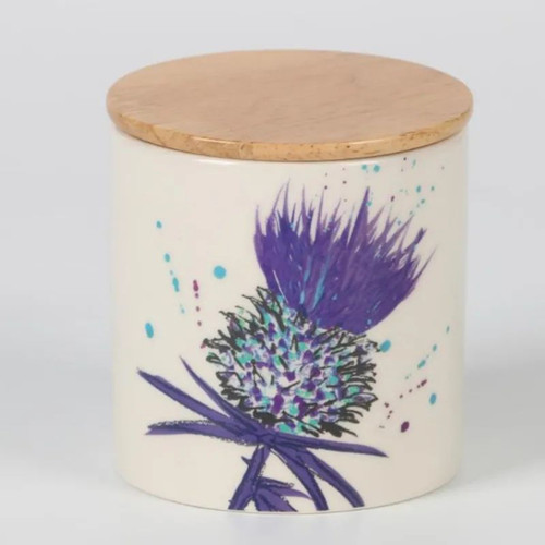DC-CAN01BT Scottish Themed Ceramic Lidded Jar Scottishwebstore.com