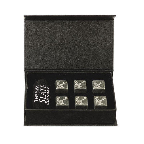 Scotland's Stag Embossed Granite Whisky Rocks Gift Box ScottishWebstore.com