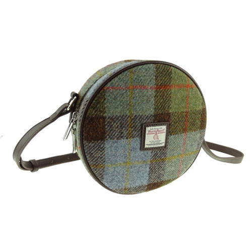Round Harris Tweed Mini Bag MacLeod Tartan Scottishwebstore.com
