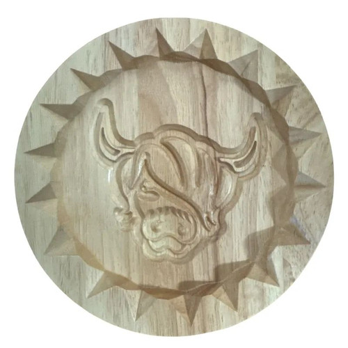 DC-F32COW Scotland Emblems Wooden Shortbread Mould Scottishwebstore.com