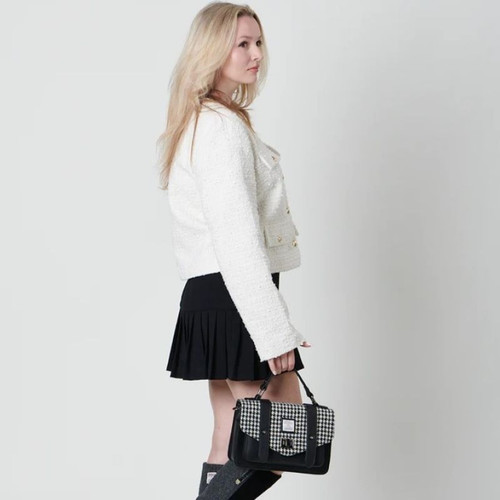 Handwoven Harris Tweed Medium Satchel  Lifestyle Scottishwebstore.com