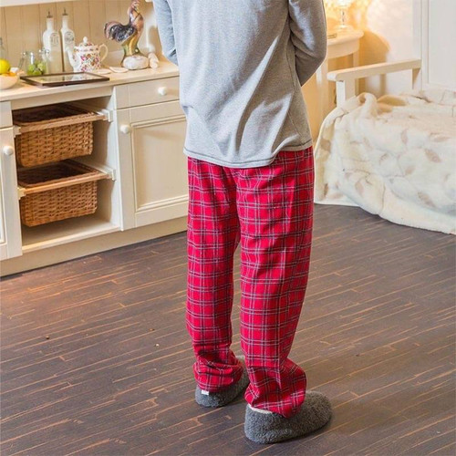 LV-CFLP-LV27 Men's Flannel Lounge Pants – Red Royal Stewart Back Side Scottishwebstore.com